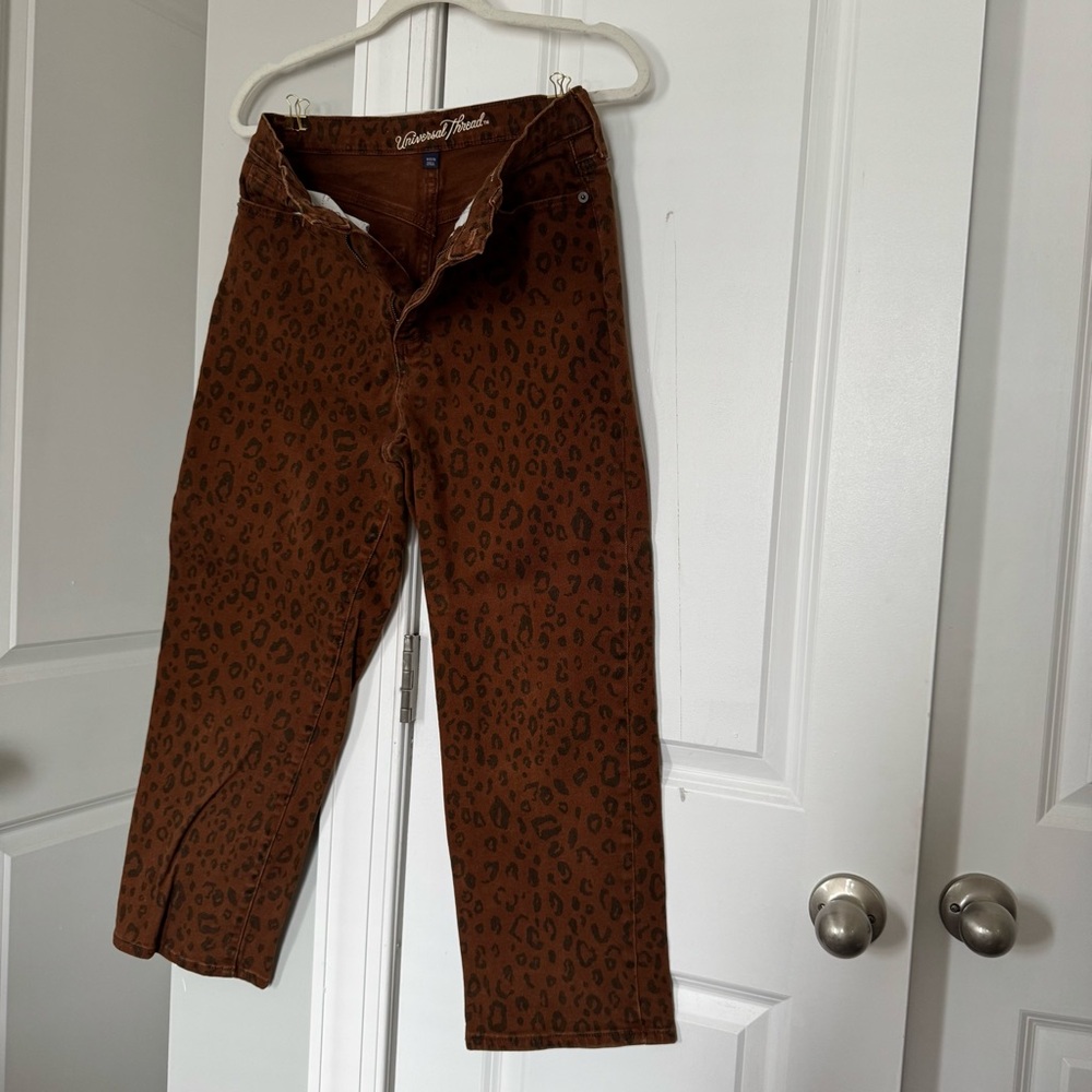 Universal Thread Brown Leopard Print Jeans